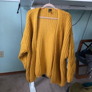Chunky mustard cardigan
